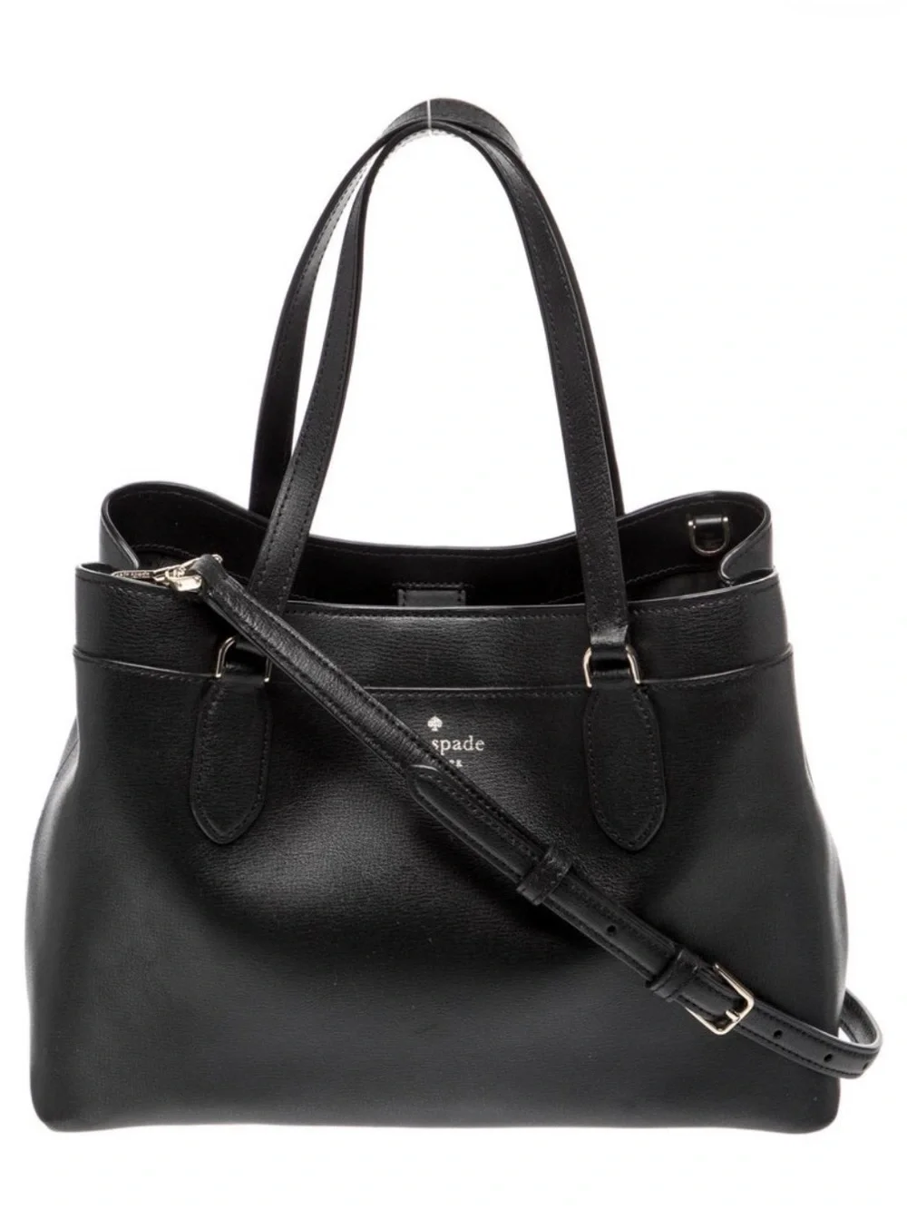 kate spade Black Leather Shoulder bag with Adjustable Strap